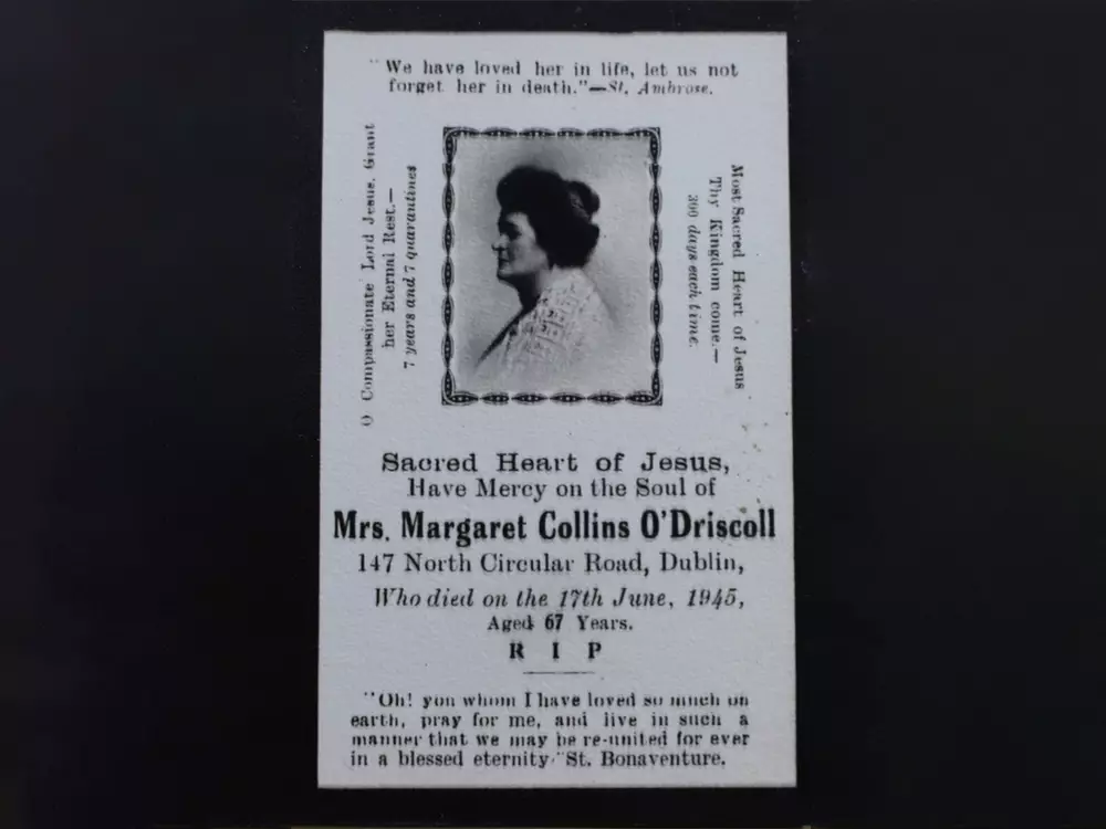 Margaret O' Driscoll(Michael Collins sister)memorial card