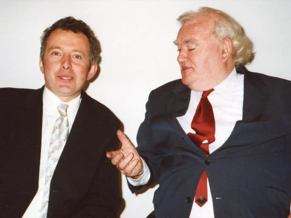 Tim Pat Coogan author discussing Collins Statue in 2001